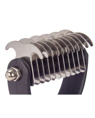 Pettine a Rastrello per Cani Mascow 333 Nero Silicone 6,5 x 17 x 3 cm 12 Unità