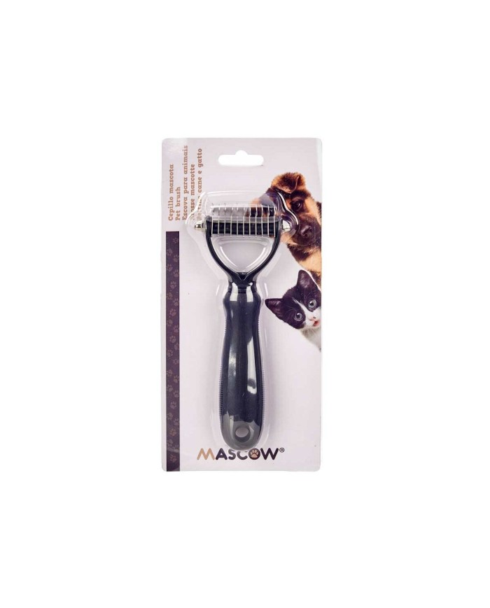 Pettine a Rastrello per Cani Mascow 333 Nero Silicone 6,5 x 17 x 3 cm 12 Unità
