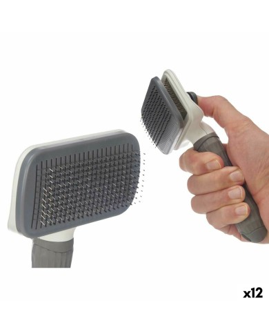 Spazzola per Cani Mascow 334 Antracite 10,5 x 19 x 6 cm (12 Unità) Spazzola per Cani Mascow 334 Antracite 10,5 x 19 x 6 cm (12 Unità)