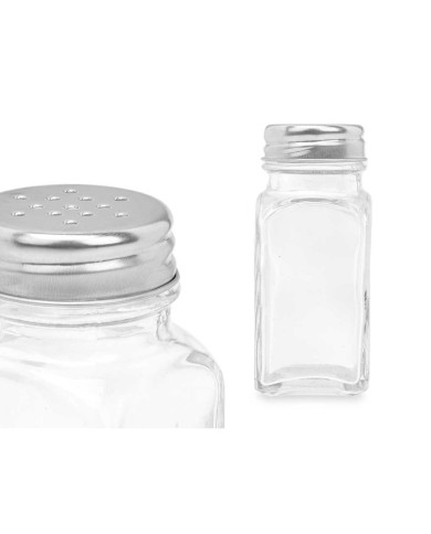 Saliera Vivalto YHP-F0409/DH12 Trasparente Metallo Vetro 4 x 9 x 4 cm (12 Unità)