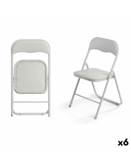 Sedia Pieghevole 10925 Grigio 43 x 46 x 78 cm 88 x 6,5 x 45 cm (6 Unità)