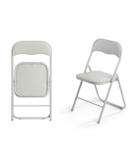 Sedia Pieghevole 10925 Grigio 43 x 46 x 78 cm 88 x 6,5 x 45 cm (6 Unità)