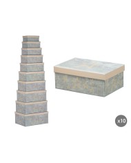 Scatola Decorativa Pincello 64 Crema Cartone (2 Unità) Scatola Decorativa Pincello 64 Crema Cartone (2 Unità)