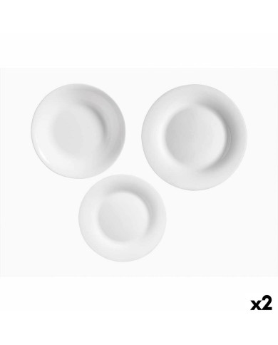 Set di Stoviglie Vivalto F-LP100-80-85 Bianco Vetro opalino (2 Unità) Set di Stoviglie Vivalto F-LP100-80-85 Bianco Vetro opalino (2 Unità)