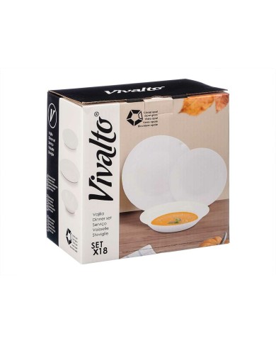 Set di Stoviglie Vivalto F-LP100-80-85 Bianco Vetro opalino (2 Unità) Set di Stoviglie Vivalto F-LP100-80-85 Bianco Vetro opalino (2 Unità)