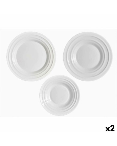 Set di Stoviglie Vivalto F-LGCP105-75-85 Bianco Vetro opalino (2 Unità) Set di Stoviglie Vivalto F-LGCP105-75-85 Bianco Vetro opalino (2 Unità)