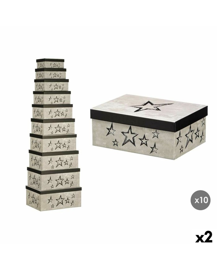 Scatola Decorativa Pincello 62 Nero Cartone (2 Unità) Scatola Decorativa Pincello 62 Nero Cartone (2 Unità)