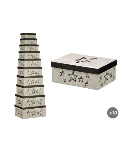 Scatola Decorativa Pincello 62 Nero Cartone (2 Unità) Scatola Decorativa Pincello 62 Nero Cartone (2 Unità)