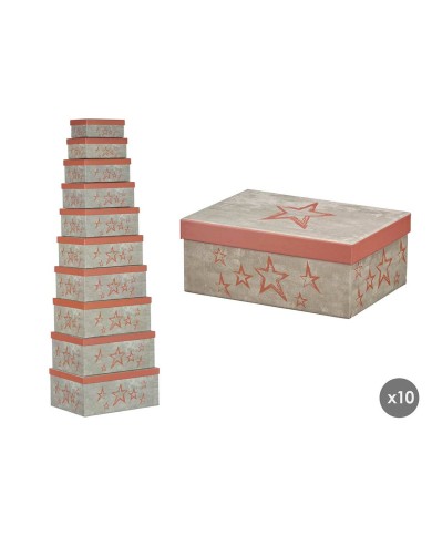 Scatola Decorativa Pincello 65 Teja Cartone (2 Unità) Scatola Decorativa Pincello 65 Teja Cartone (2 Unità)