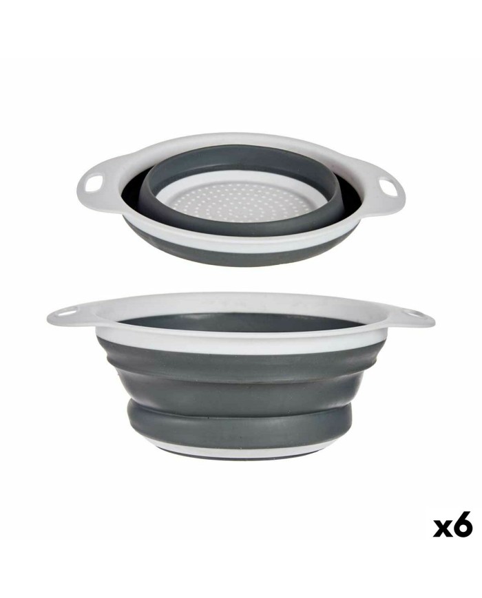 Colino Kinvara 81604 Bianco Grigio polipropilene TPR 25 x 20 x 8,5 cm 25 x 3 x 20 cm (6 Unità) Colino Kinvara 81604 Bianco Grigio polipropilene TPR 25 x 20 x 8,5 cm 25 x 3 x 20 cm (6 Unità)