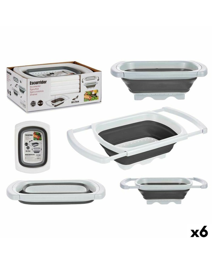 Colino Kinvara CH43223-4 Bianco Grigio polipropilene TPR 60 x 26 x 12 cm 39,5 x 4,5 x 26 cm (6 Unità) Colino Kinvara CH43223-4 Bianco Grigio polipropilene TPR 60 x 26 x 12 cm 39,5 x 4,5 x 26 cm (6 Unità)