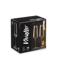 Calice da champagne Vivalto REJ6323/BHZ6 Trasparente Vetro 250 ml (6 Unità)