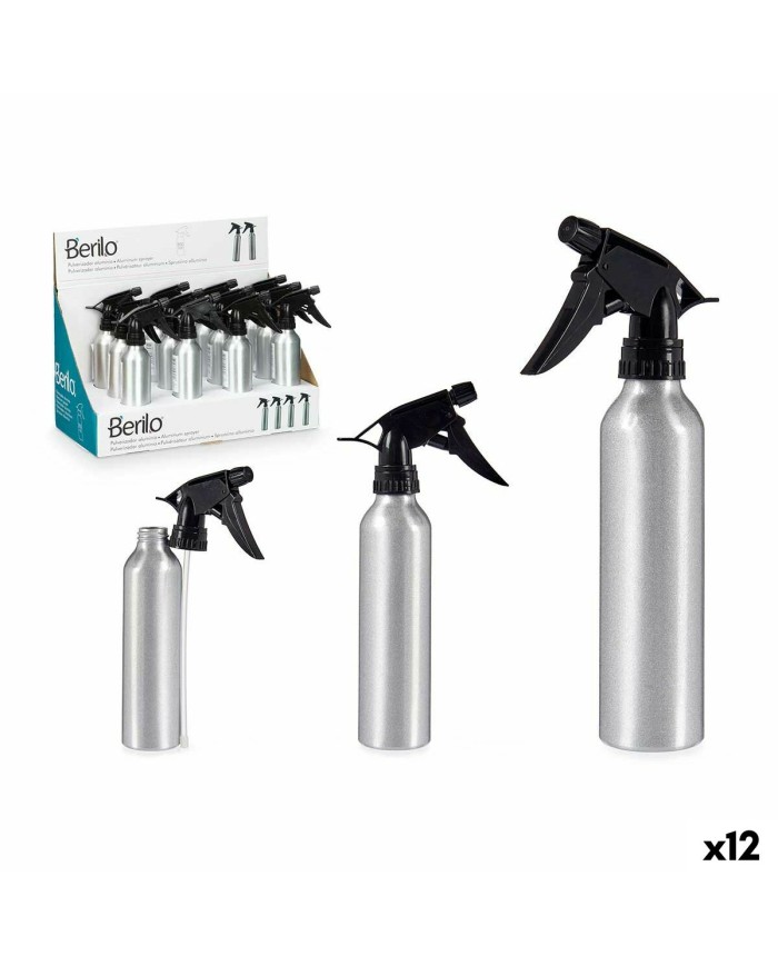Bottiglia per nebulizzare Berilo 37581 Nero Argentato Alluminio polipropilene 300 ml (12 Unità) Bottiglia per nebulizzare Berilo 37581 Nero Argentato Alluminio polipropilene 300 ml (12 Unità)