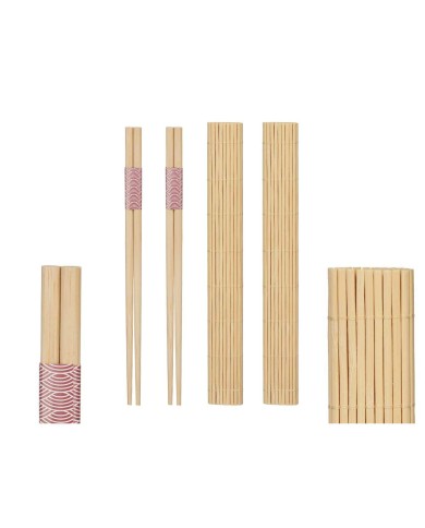 Set per Sushi Kinvara BM-001 Legno Bambù 24 x 18 cm 24 x 0,5 x 0,5 cm (24 Unità)