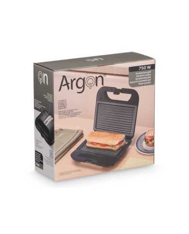 Piastra Grill Elettrica Argon K-901B/G Nero Acciaio 750 W Piastra Grill Elettrica Argon K-901B/G Nero Acciaio 750 W