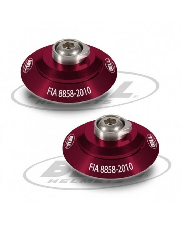 Set di clip per casco Bell HANS Rosso FIA 8858-2010