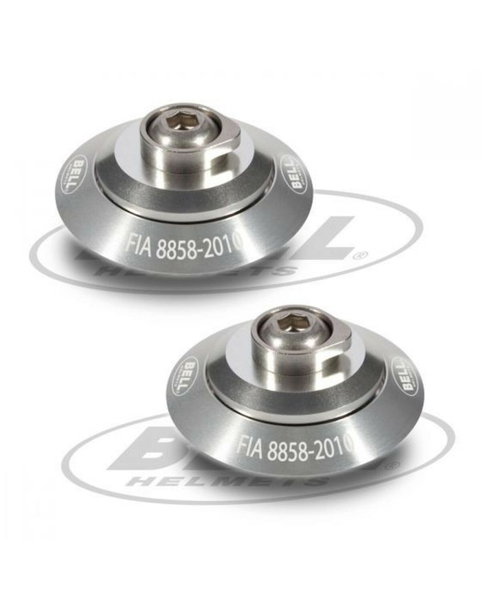 Set di clip per casco Bell HANS Argentato FIA 8858-2010