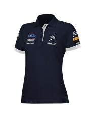 Polo a Maniche Corte Sparco S013007MSBM1S Blu Marino Donna S