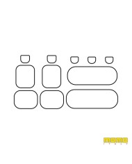 Set di Coprisedili MOMO MOMLSC050BR Nero Rosso 11 Pezzi