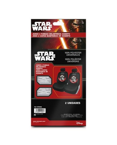 Set di Coprisedili Star Wars Stormtrooper Universale Anteriore Nero 2 Unità