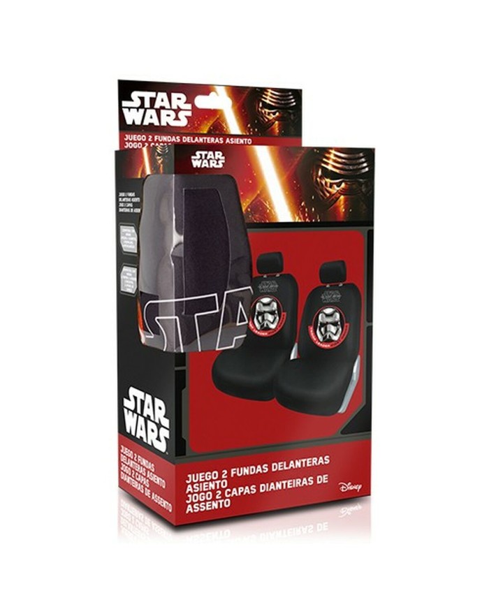 Set di Coprisedili Star Wars Stormtrooper Universale Anteriore Nero 2 Unità Set di Coprisedili Star Wars Stormtrooper Universale Anteriore Nero 2 Unità
