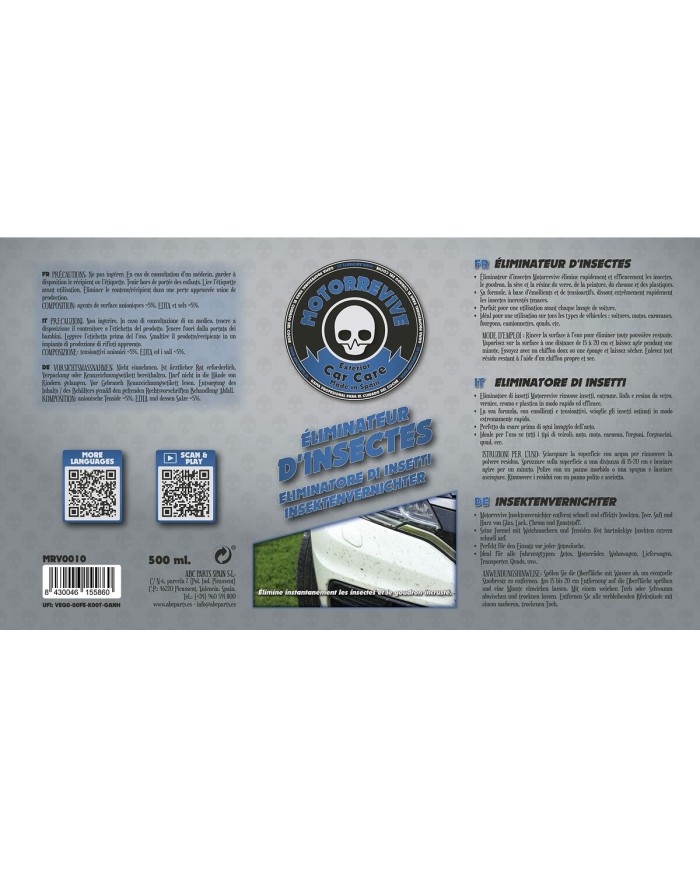 Pulisci Insetti Motorrevive MRV0010 500 ml