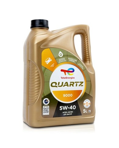 Olio per Motore Auto Totalenergies Quartz 9000 5W40 5 L Olio per Motore Auto Totalenergies Quartz 9000 5W40 5 L