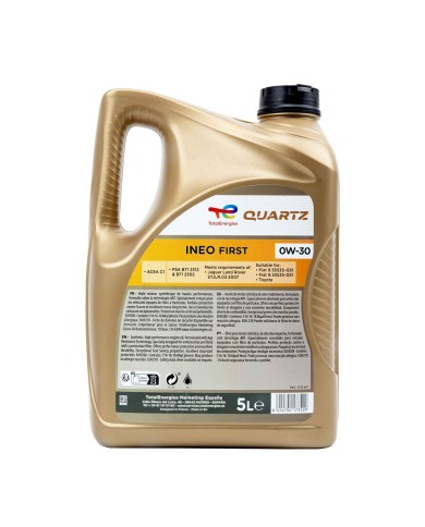 Olio per Motore Auto Totalenergies Ineo First 0W30 5 L Olio per Motore Auto Totalenergies Ineo First 0W30 5 L