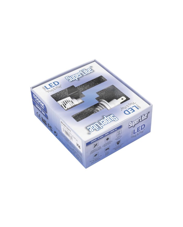 Kit di conversione Alogeno LED Superlite BOM12311 H4 28 W 6500 K LED (2 Unità) Kit di conversione Alogeno LED Superlite BOM12311 H4 28 W 6500 K LED (2 Unità)