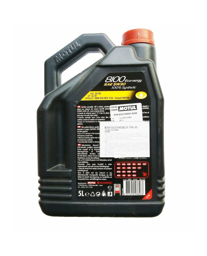 Olio per Motore Auto Motul 8100 Eco-Energy 5W30 5 L Olio per Motore Auto Motul 8100 Eco-Energy 5W30 5 L