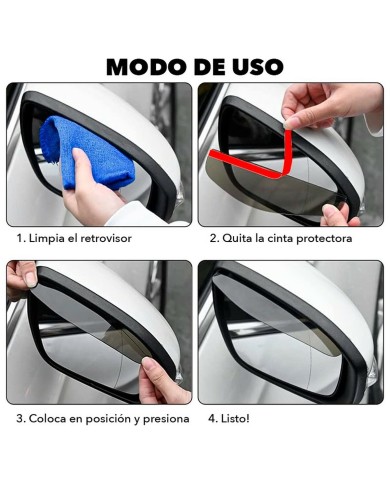 Parapioggia per specchietto retrovisore OCC Motorsport OCCDEC021 Trasparente Universale 2 Pezzi