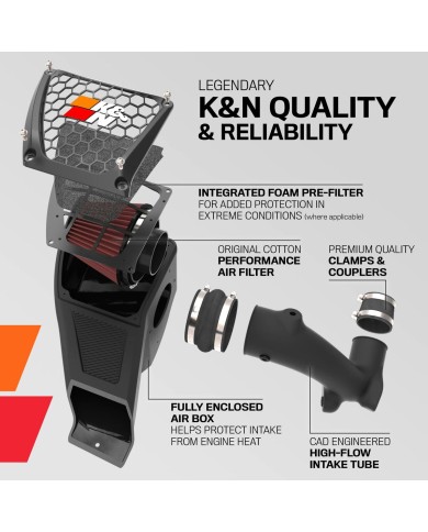 Kit di Aspirazione Diretta K&N KN57S-9507 Kit di Aspirazione Diretta K&N KN57S-9507