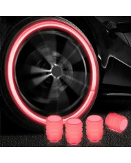 Set di tappi OCC Motorsport OCCLEV001 4 Unità Fluorescente Rosso