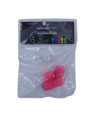 Set di tappi OCC Motorsport OCCLEV003 4 Unità Fluorescente Rosa