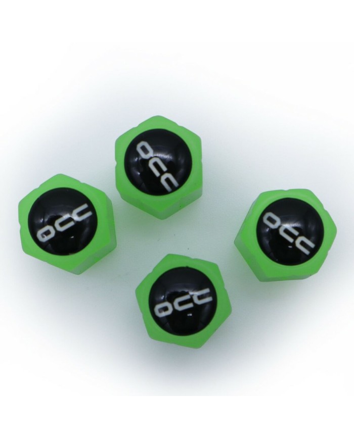Set di tappi OCC Motorsport OCCLEV002 4 Unità Fluorescente Verde