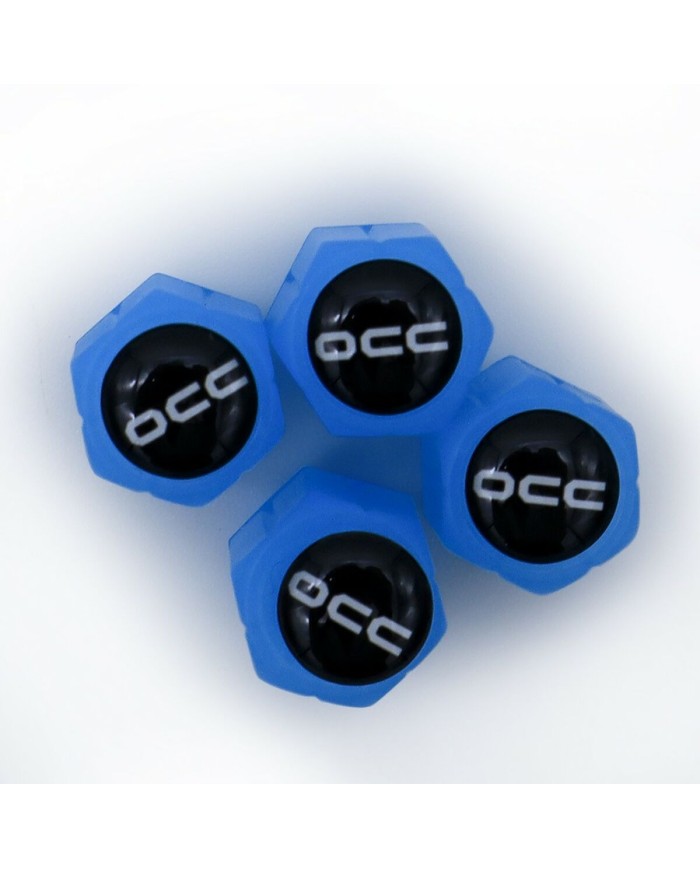 Set di tappi OCC Motorsport OCCLEV004 4 Unità Fluorescente Azzurro