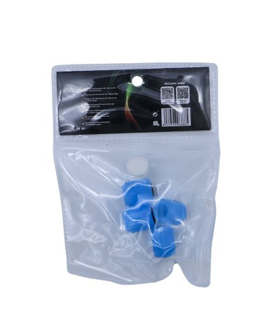 Set di tappi OCC Motorsport OCCLEV004 4 Unità Fluorescente Azzurro