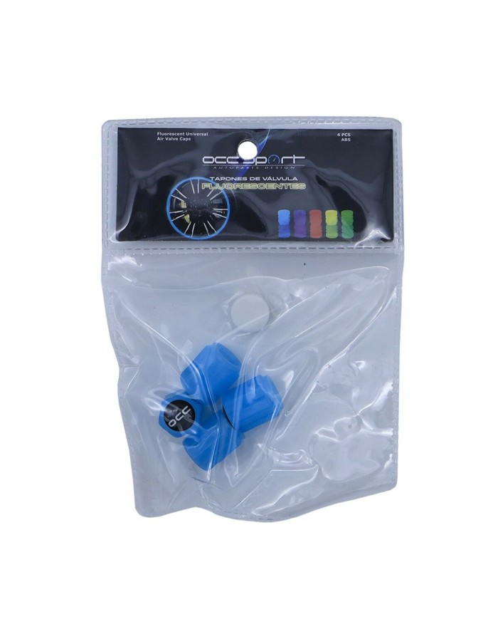 Set di tappi OCC Motorsport OCCLEV004 4 Unità Fluorescente Azzurro