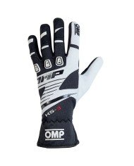 Guanti Karting OMP KS-3 Bianco/Nero Nero/Bianco XL