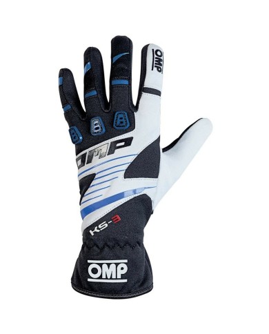 Guanti Karting OMP KS-3 Azzurro Bianco Nero XS Guanti Karting OMP KS-3 Azzurro Bianco Nero XS