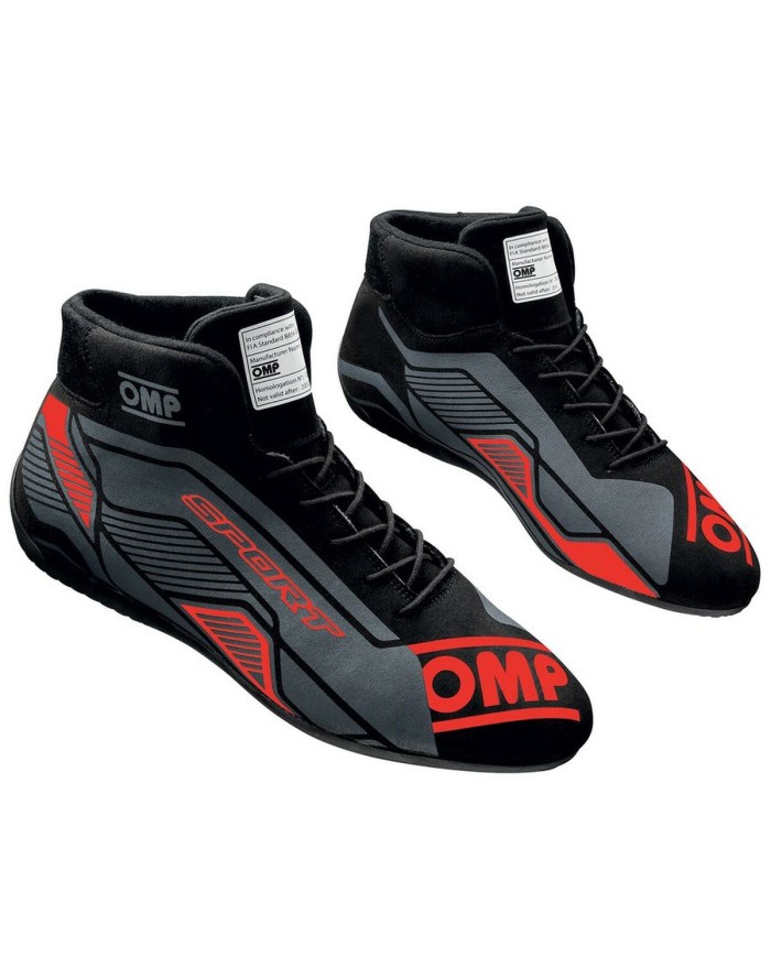 Stivali Racing OMP SPORT Nero/Rosso 45 Stivali Racing OMP SPORT Nero/Rosso 45
