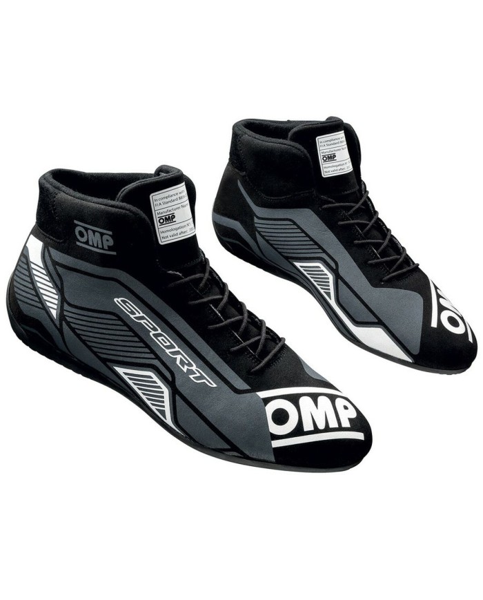 Stivali Racing OMP SPORT Nero/Bianco 45 Stivali Racing OMP SPORT Nero/Bianco 45