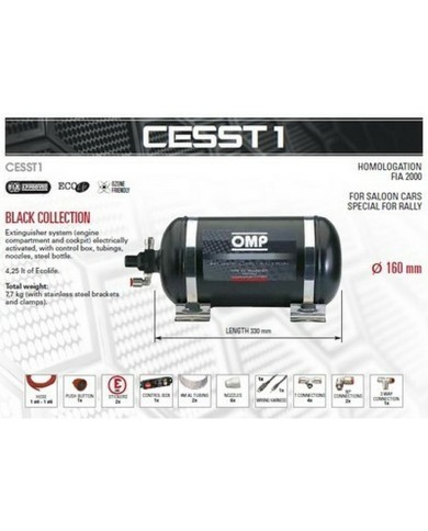 Estintore OMP OMPCE0-SST1-A01 Estintore OMP OMPCE0-SST1-A01