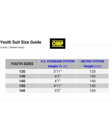 Tuta Racing per Bambini OMP Summer-K Azzurro 140 Tuta Racing per Bambini OMP Summer-K Azzurro 140