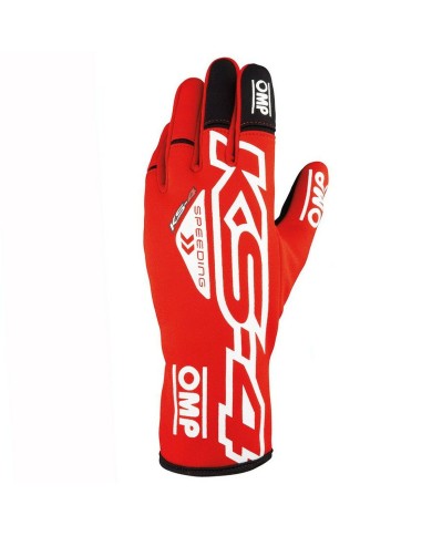 Guanti Karting OMP KS-4 Rosso Bianco XL Guanti Karting OMP KS-4 Rosso Bianco XL