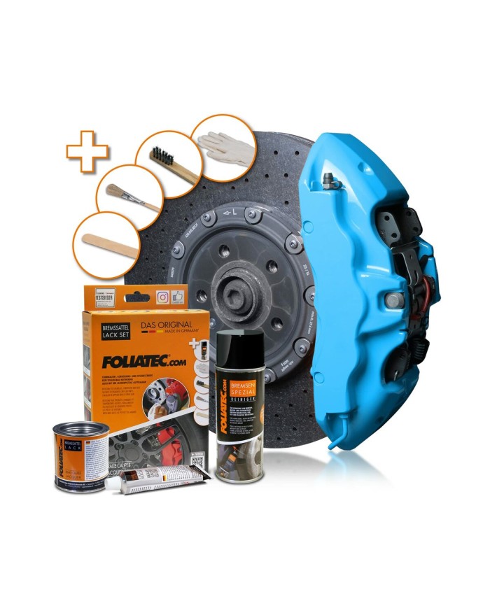 Set di colori Foliatec 2178 Pinze dei Freni Blu cielo 3 Pezzi