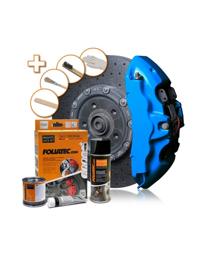 Set di colori Foliatec 2188 GT-BLUE Pinze dei Freni 3 Pezzi Azzurro 400 ml Set di colori Foliatec 2188 GT-BLUE Pinze dei Freni 3 Pezzi Azzurro 400 ml