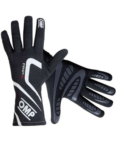 Guanti OMP First-S Nero XS FIA 8856-2018 Guanti OMP First-S Nero XS FIA 8856-2018