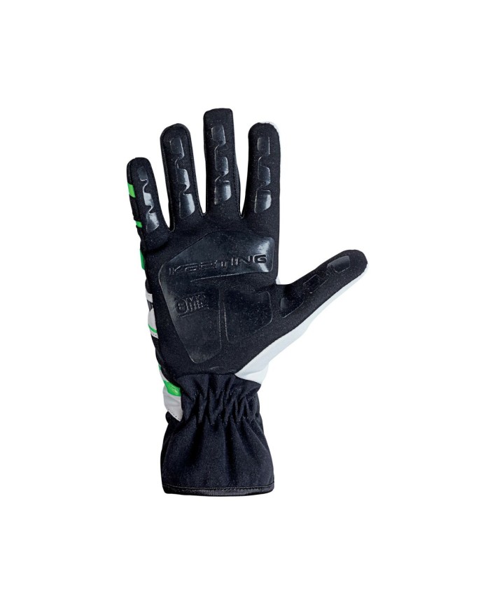 Guanti da karting per bambini OMP KS-3 MY2018 Bianco Nero Verde 6 kart