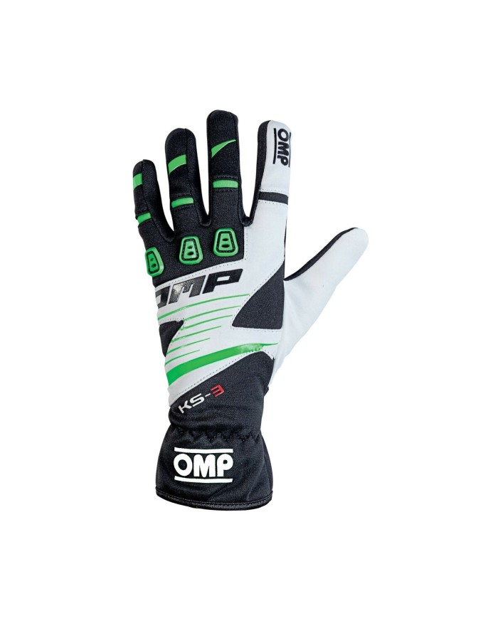 Guanti Karting OMP KS-3 MY2018 XXS kart Bianco Nero Verde